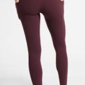 Athleta Women's Burgundy Leggings Size L